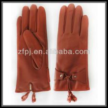 Roter Fransen mordern Damen Leder Handschuh